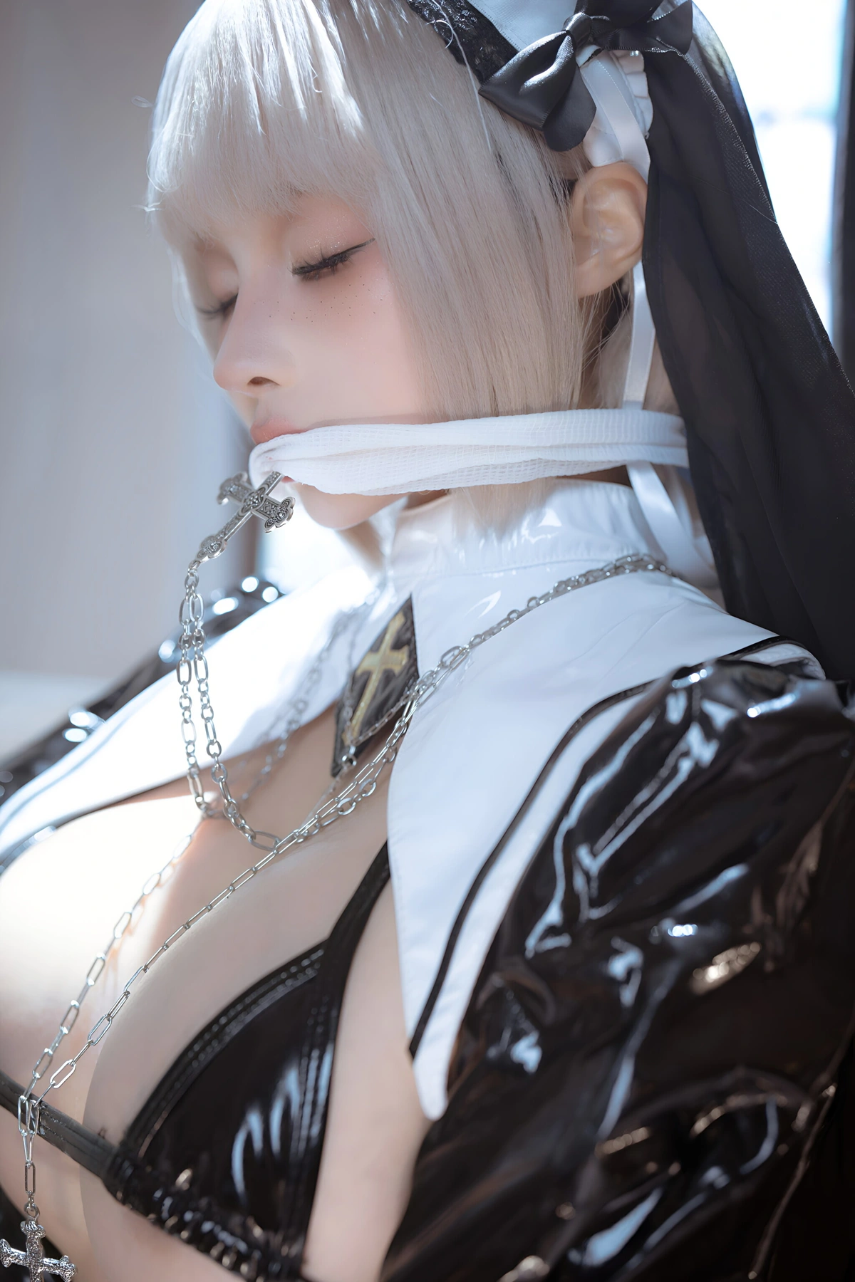 Cosplay 蠢沫沫Chunmomo – 黑修女 Set.01