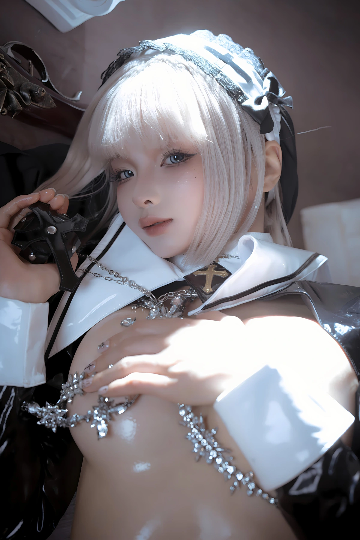 Cosplay 蠢沫沫Chunmomo – 黑修女 Set.02