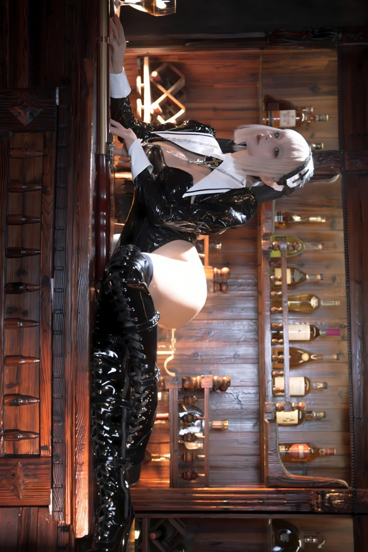 Cosplay 蠢沫沫Chunmomo – 黑修女 Set.02
