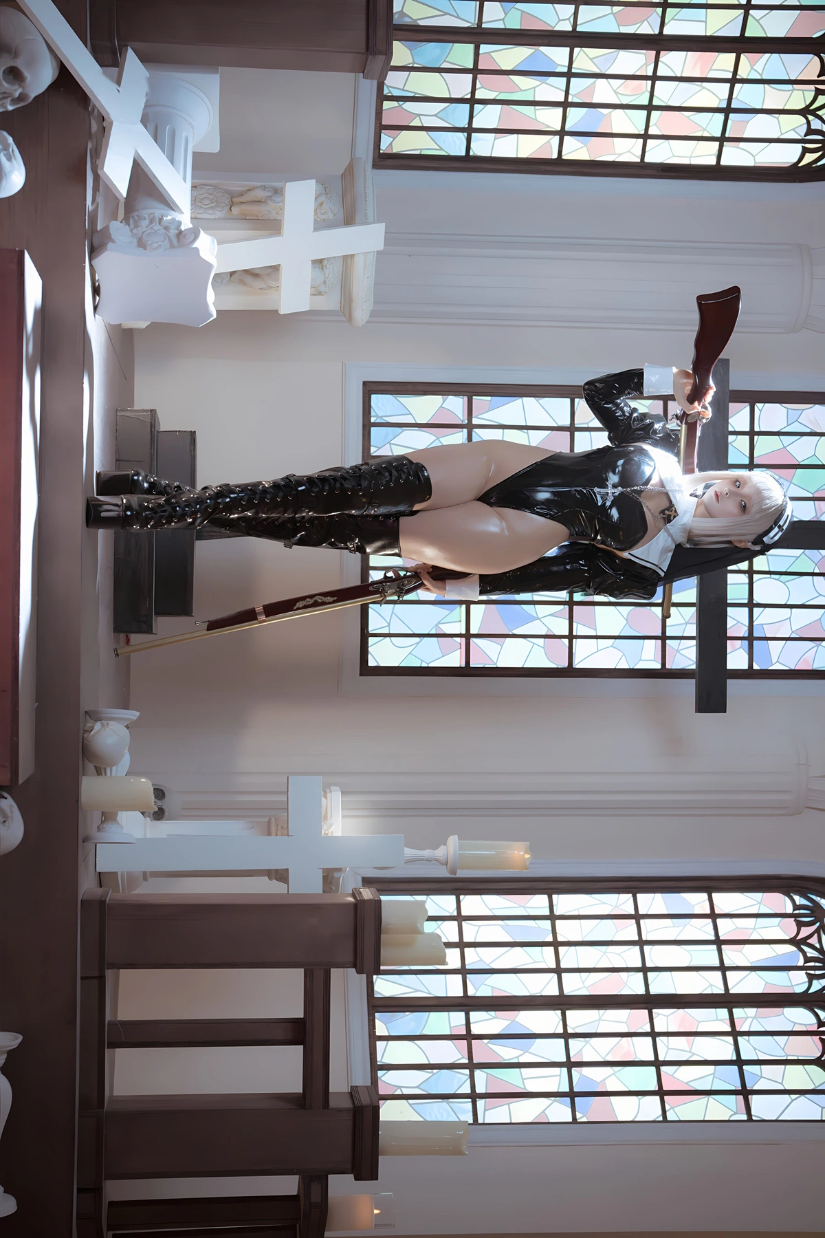 Cosplay 蠢沫沫Chunmomo – 黑修女 Set.02
