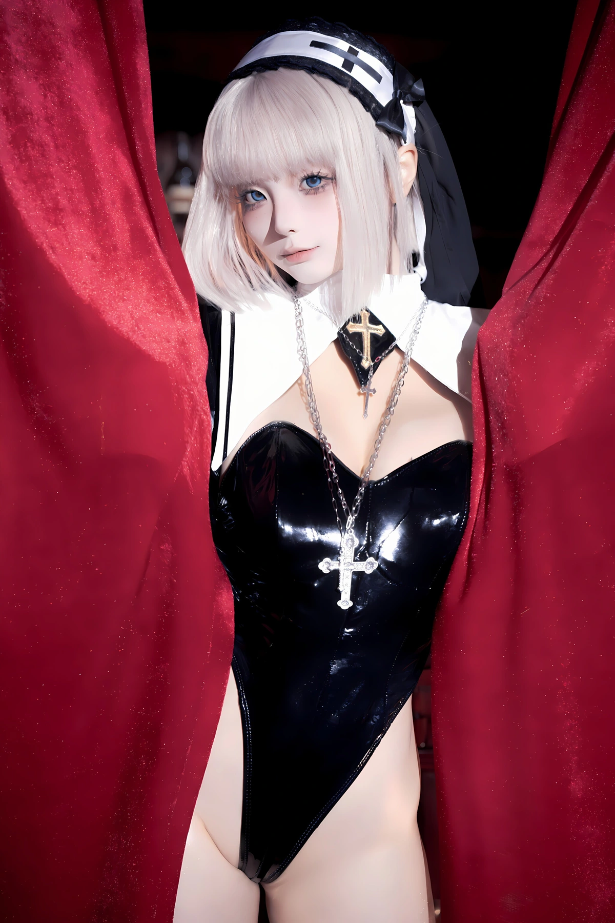 Cosplay 蠢沫沫Chunmomo – 黑修女 Set.02