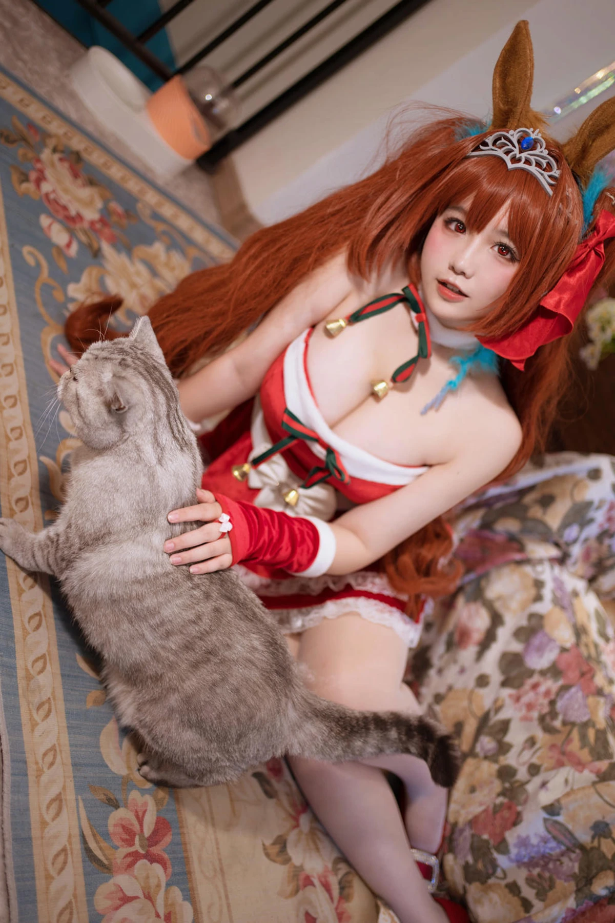 Cosplay 阿半今天很开心 – 赛马娘 大和赤骥·绯红的星落之夜