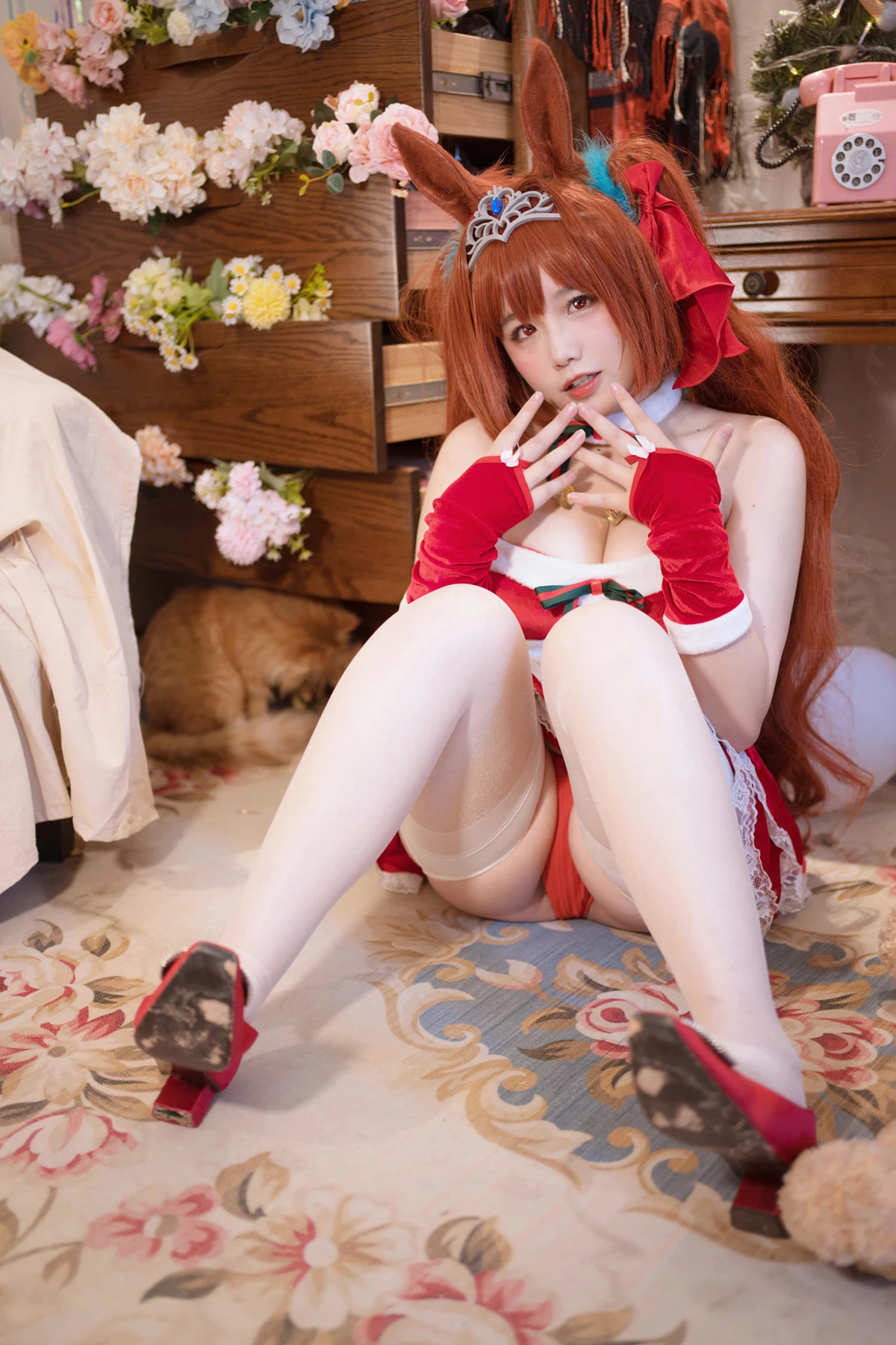 Cosplay 阿半今天很开心 – 赛马娘 大和赤骥·绯红的星落之夜