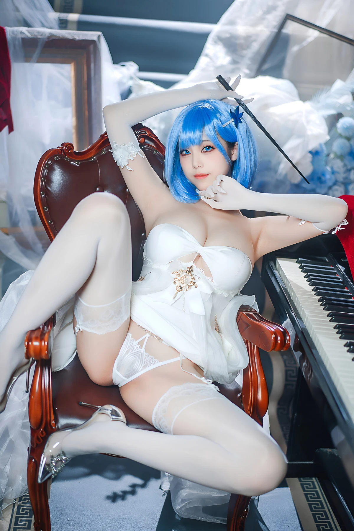 Cosplay 蜜汁猫裘Mizhimaoqiu – 碧蓝航线 恰巴耶夫白骑兵 Set.02