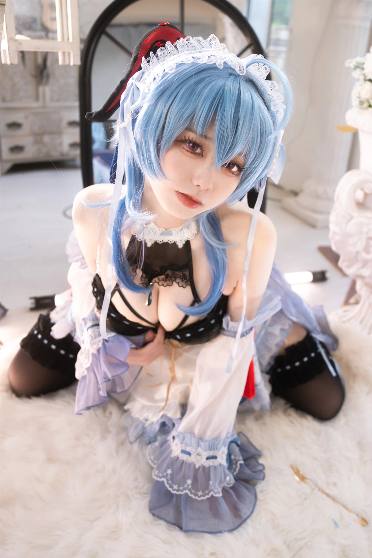 Cosplay 安食Ajiki – 原神 甘雨 & 白猫猫