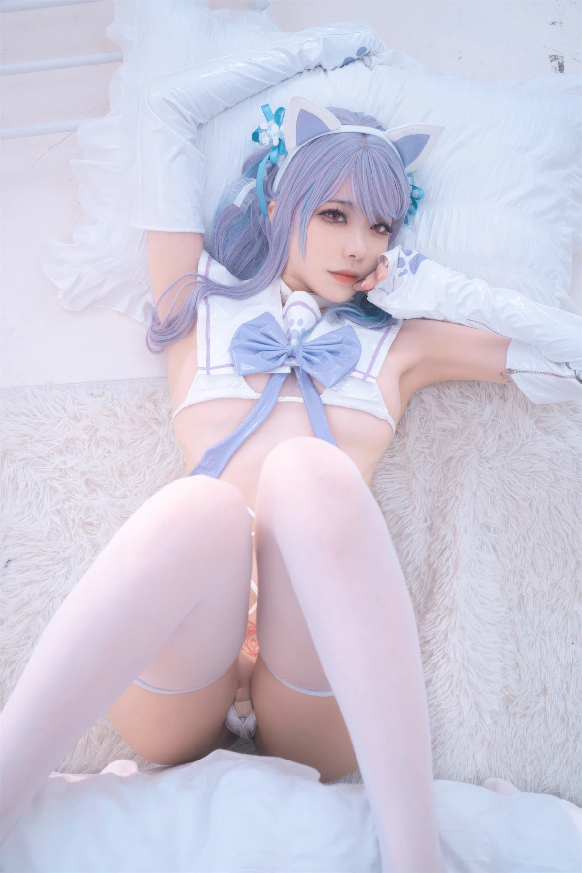 Cosplay 安食Ajiki – 原神 甘雨 & 白猫猫