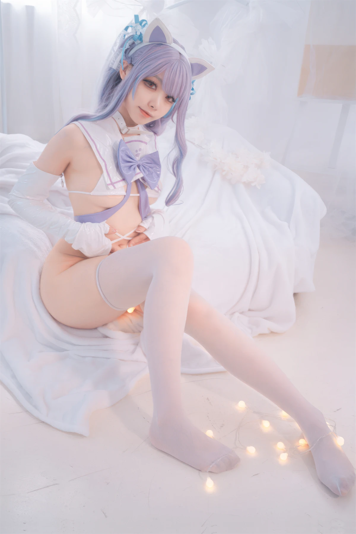 Cosplay 安食Ajiki – 原神 甘雨 & 白猫猫