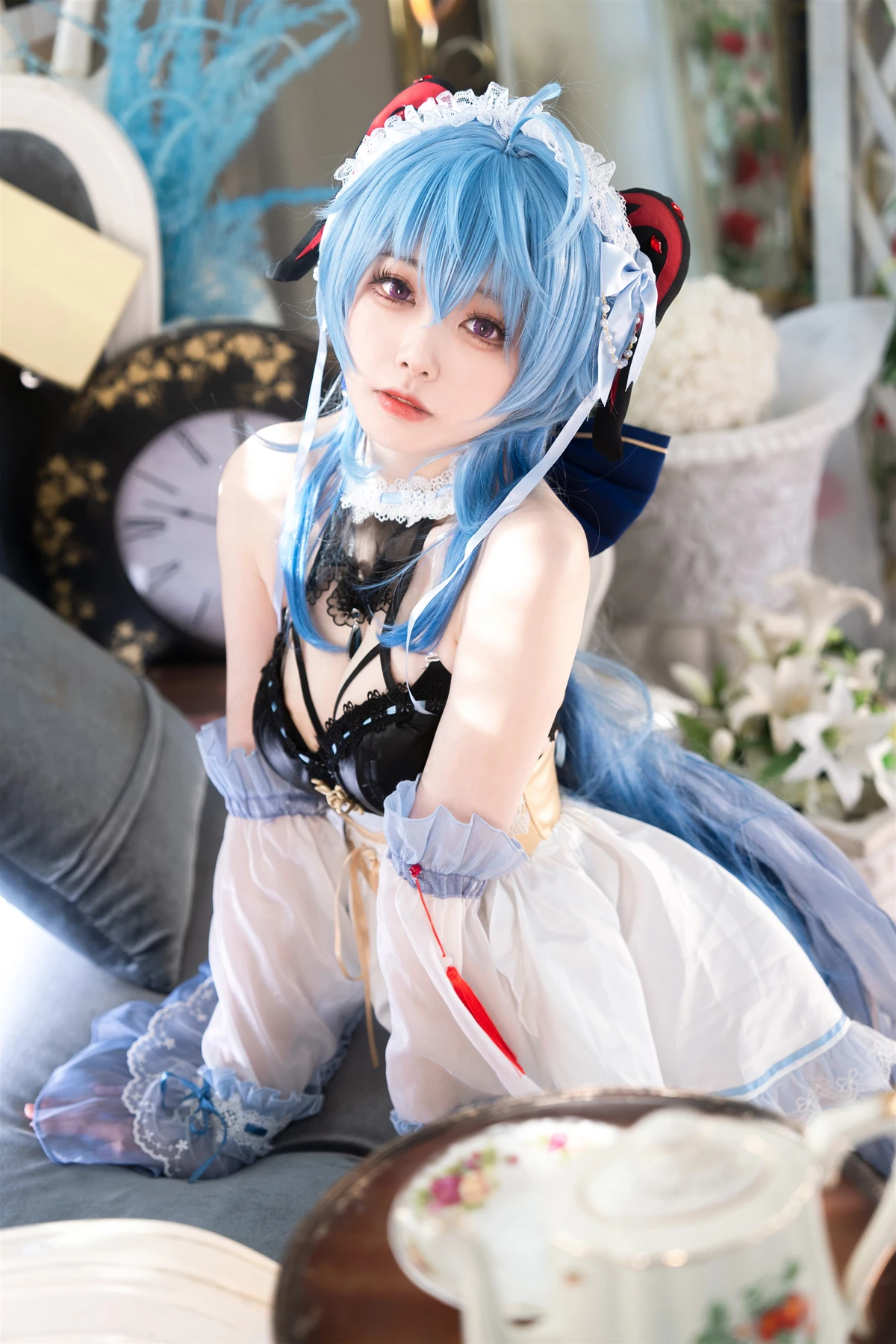 Cosplay 安食Ajiki – 原神 甘雨 & 白猫猫