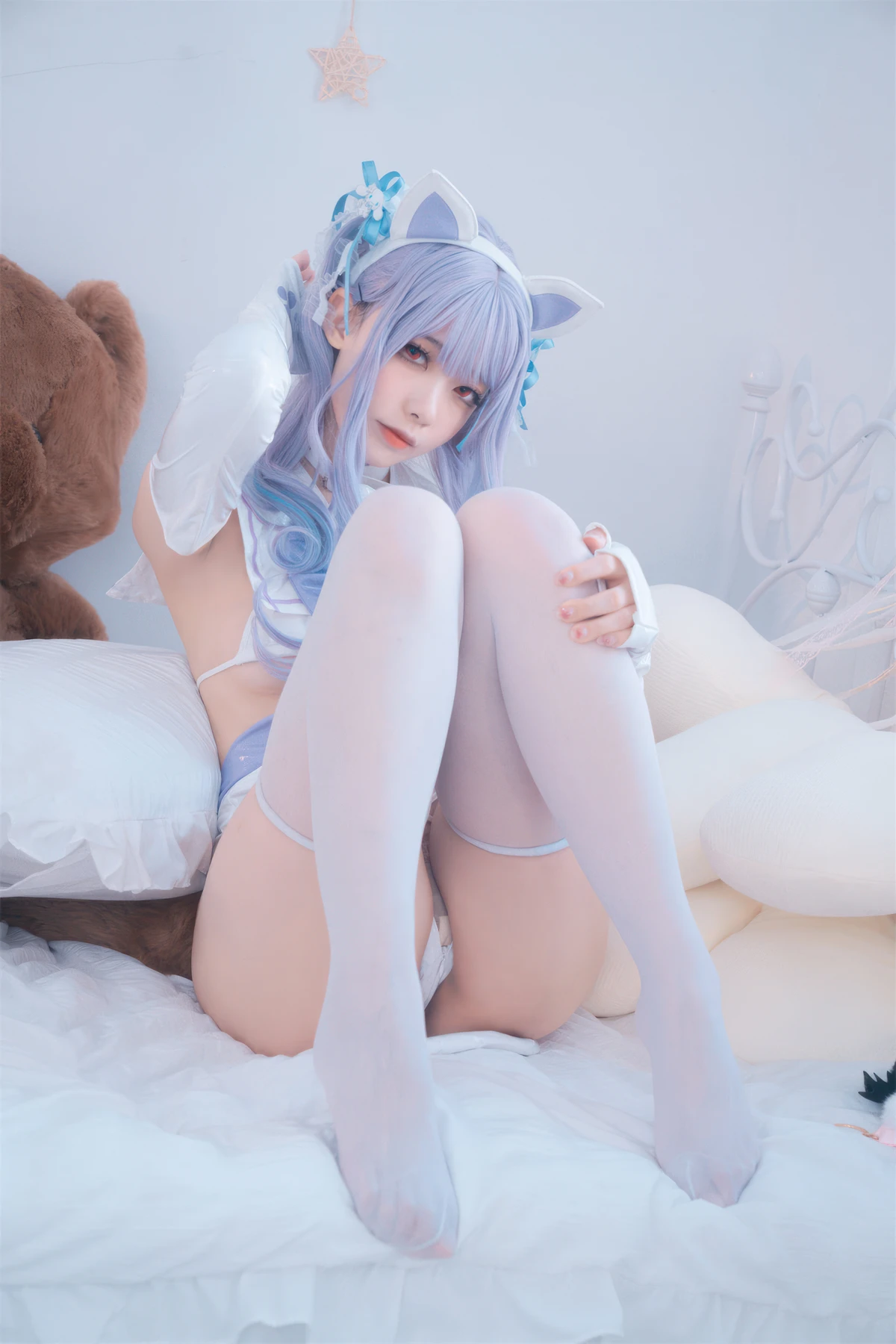 Cosplay 安食Ajiki – 原神 甘雨 & 白猫猫