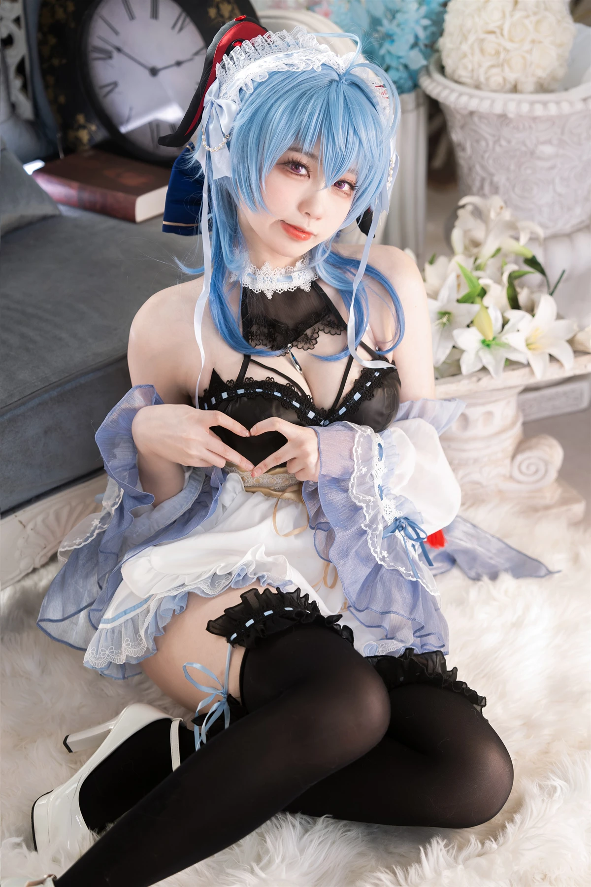 Cosplay 安食Ajiki – 原神 甘雨 & 白猫猫