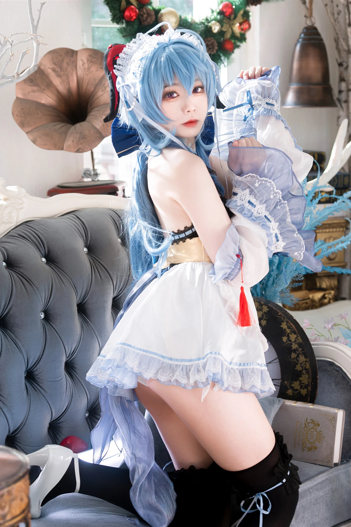 Cosplay 安食Ajiki – 原神 甘雨 & 白猫猫
