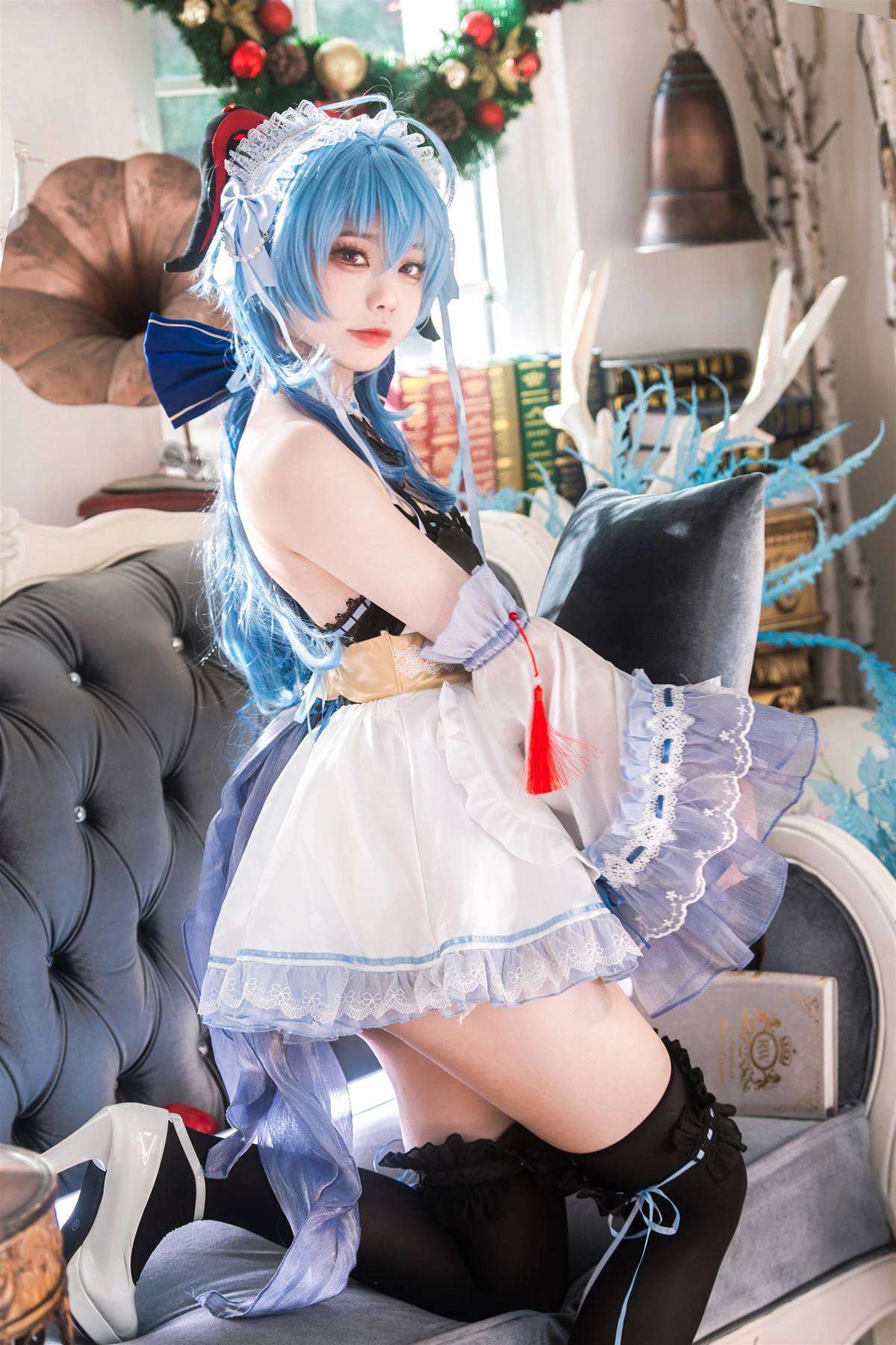 Cosplay 安食Ajiki – 原神 甘雨 & 白猫猫