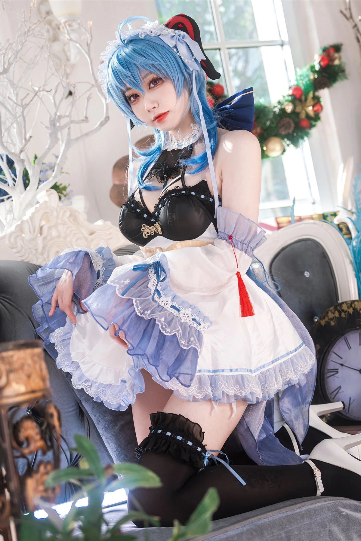 Cosplay 安食Ajiki – 原神 甘雨 & 白猫猫