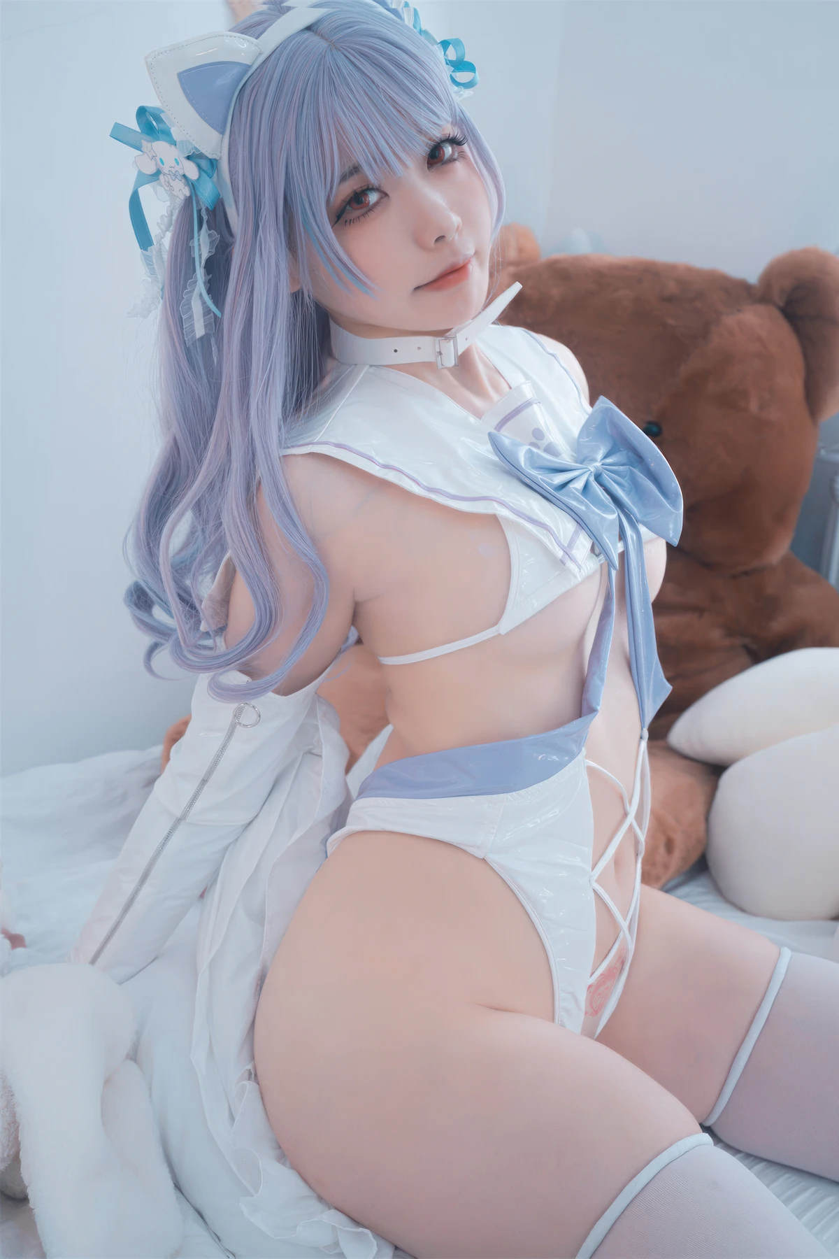Cosplay 安食Ajiki – 原神 甘雨 & 白猫猫