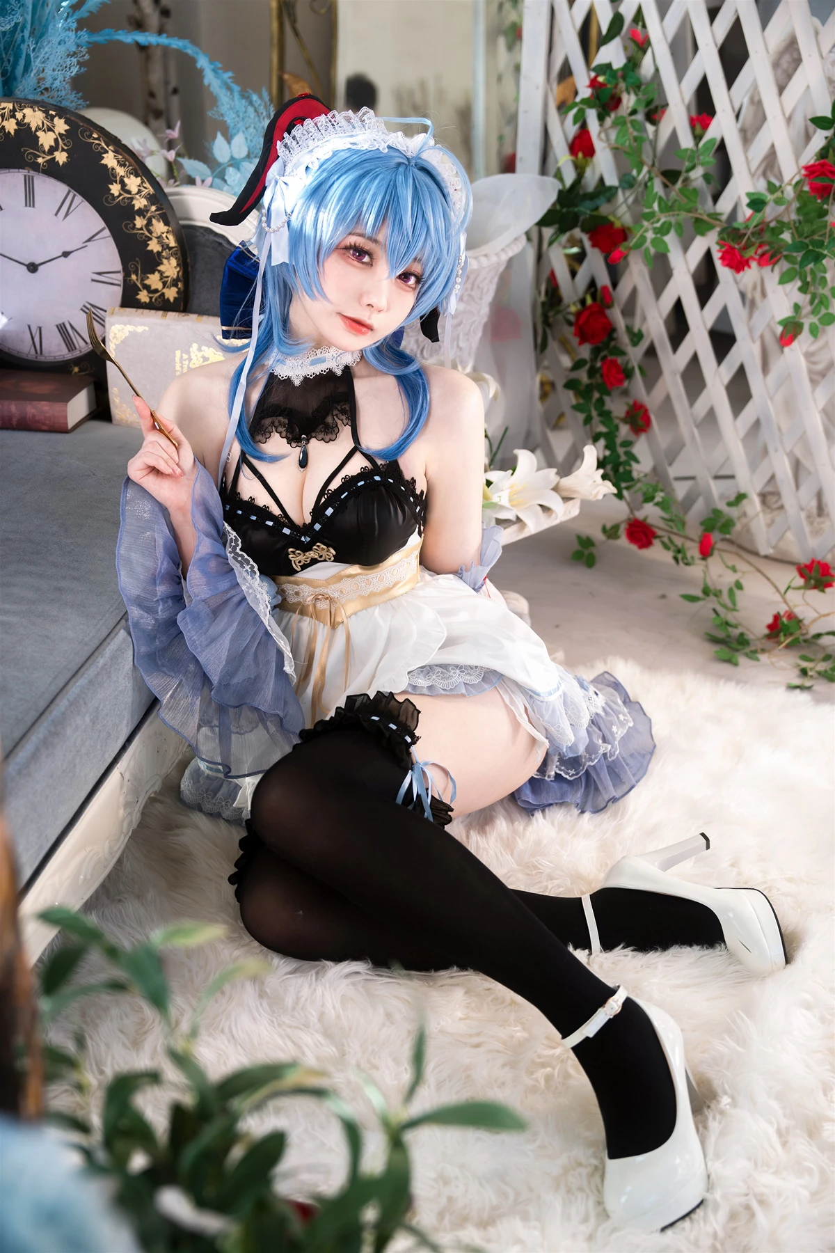 Cosplay 安食Ajiki – 原神 甘雨 & 白猫猫