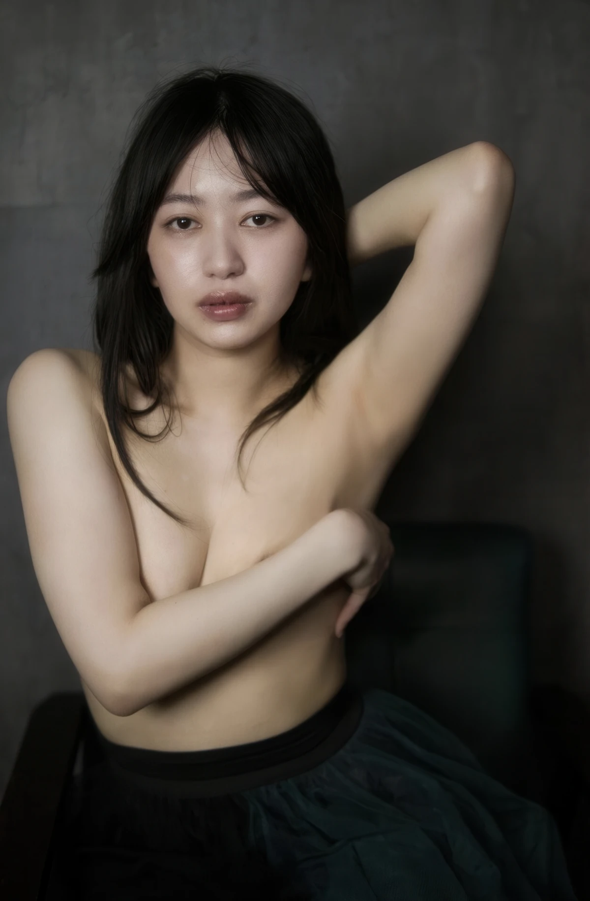 Shizuka Saito 斉藤静, セミヌード写真集 密室 大きなお尻に理想のオディライン どこかえっちな雰囲気を纏ったセクシーな青春美女があなたを禁断の世界へ Set.03