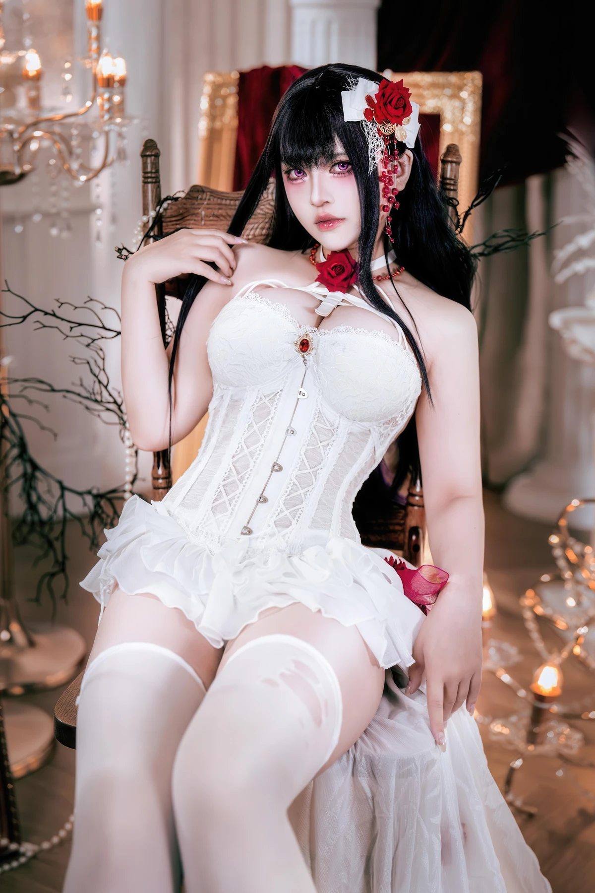 Cosplay 半半子Banbanko – Nikke胜利校花 米哈拉 羁绊锁链