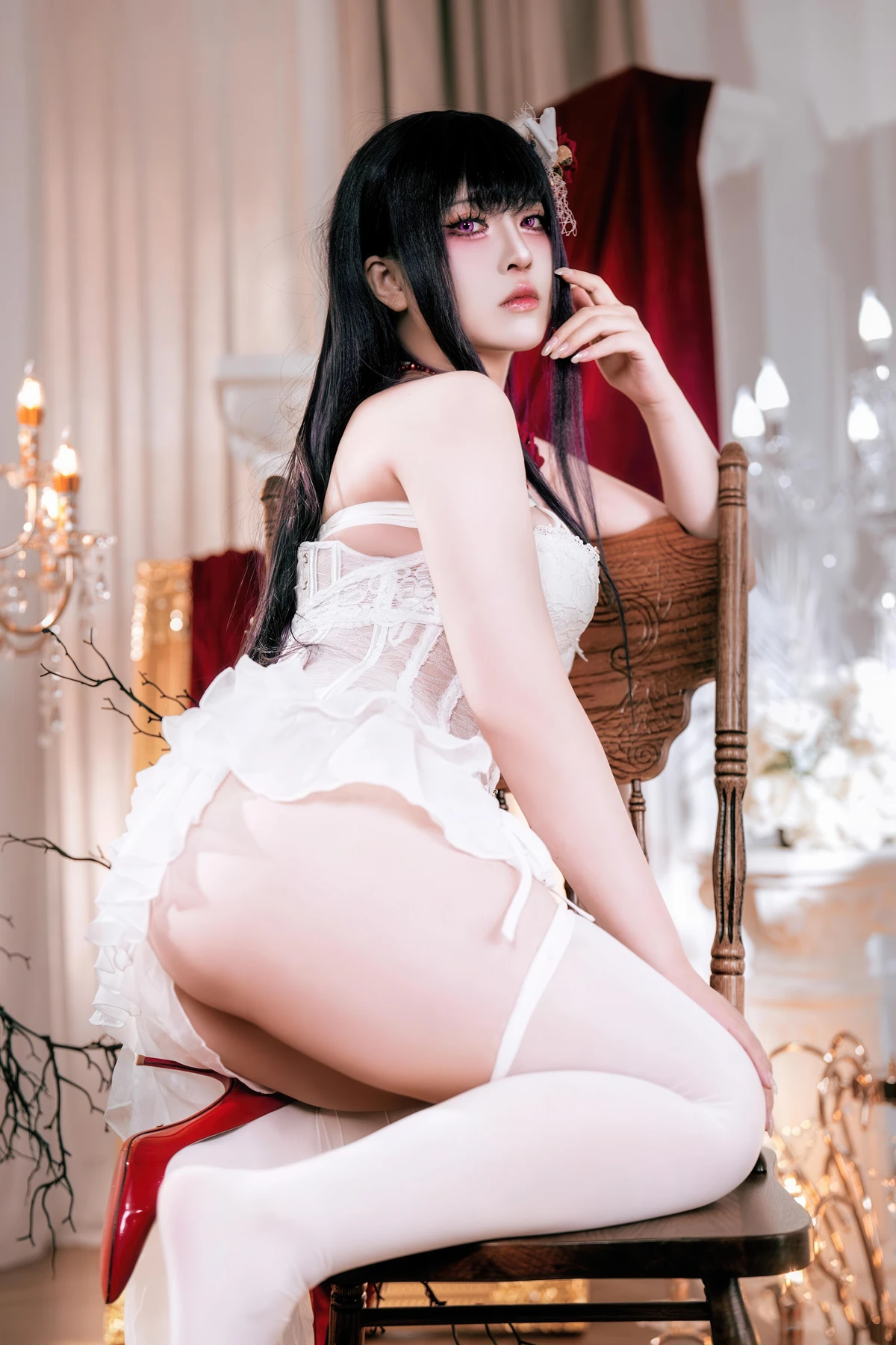 Cosplay 半半子Banbanko – Nikke胜利校花 米哈拉 羁绊锁链