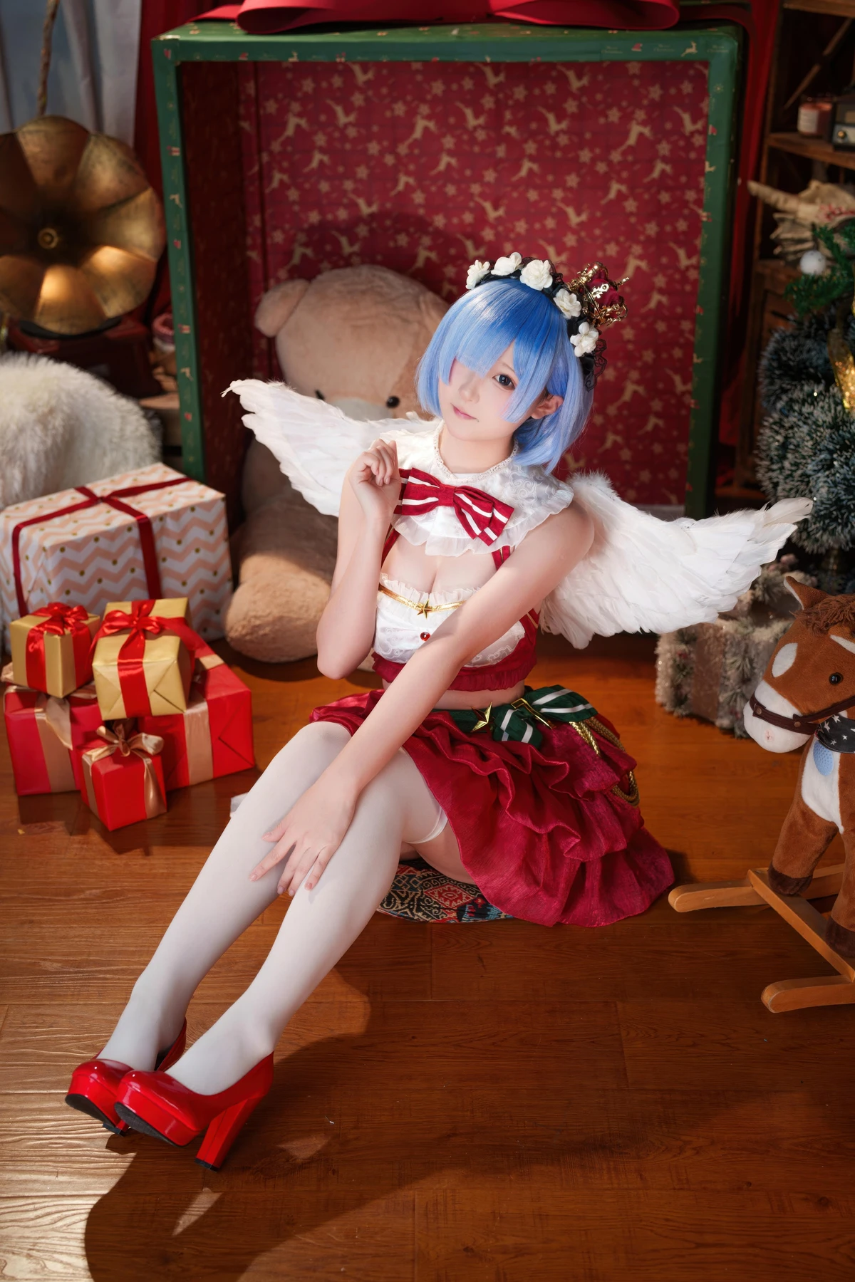 Cosplay Seele麦麦 – 蕾姆 圣诞物语