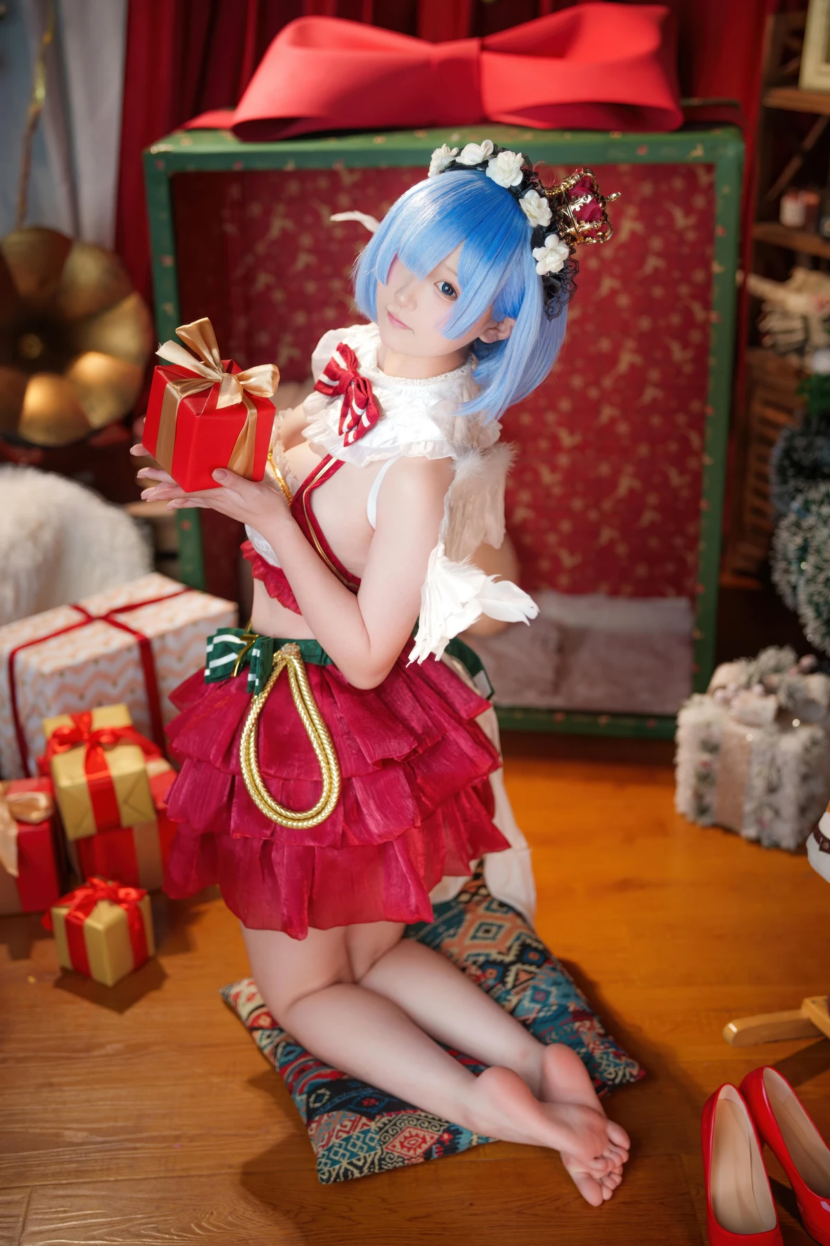 Cosplay Seele麦麦 – 蕾姆 圣诞物语