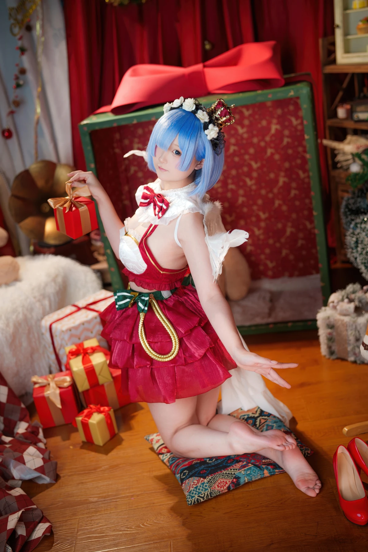 Cosplay Seele麦麦 – 蕾姆 圣诞物语