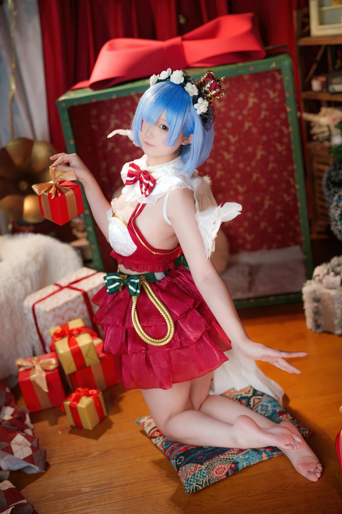 Cosplay Seele麦麦 – 蕾姆 圣诞物语