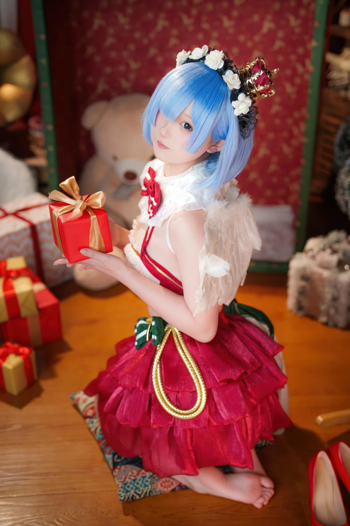 Cosplay Seele麦麦 – 蕾姆 圣诞物语