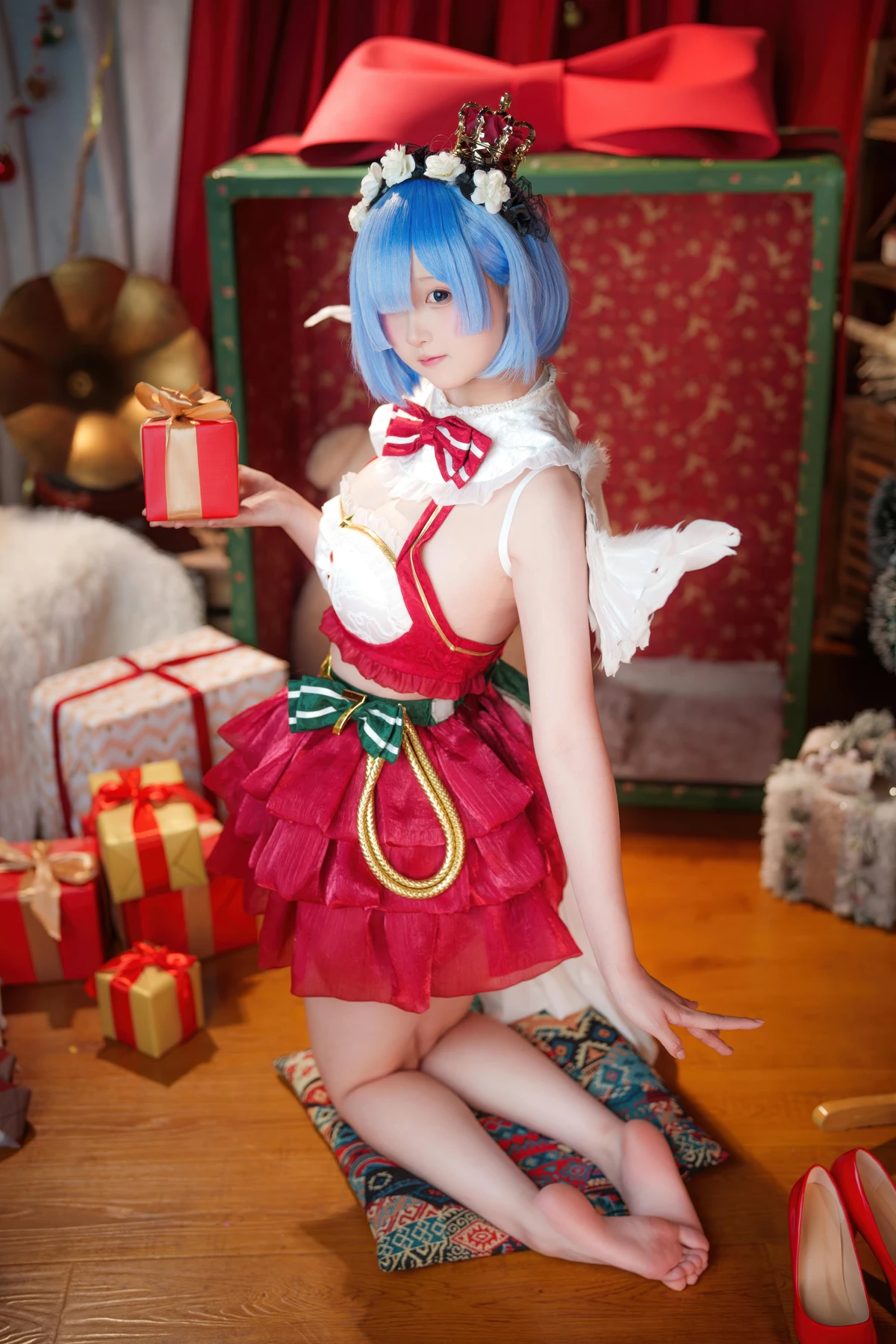 Cosplay Seele麦麦 – 蕾姆 圣诞物语